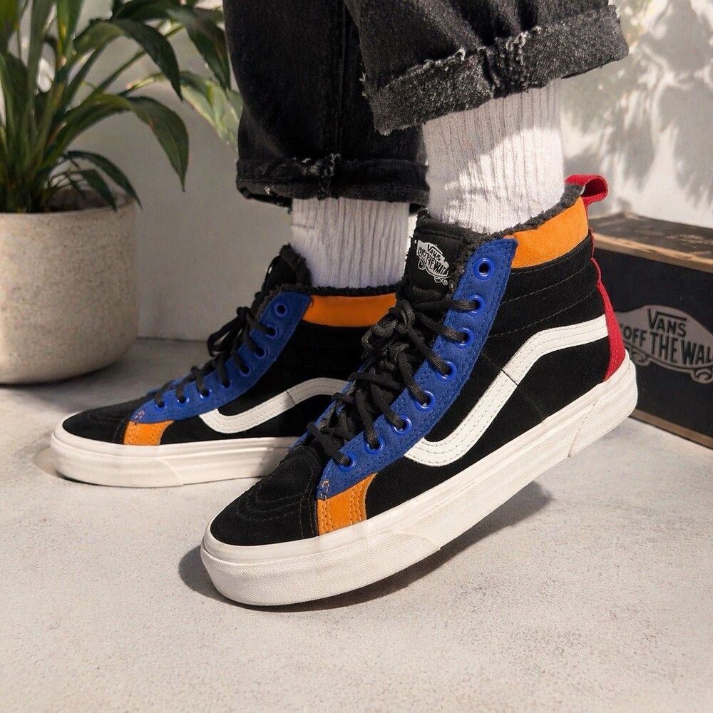 Vans Sk8 Hi 46 MTE DX Black Surf The Web Men 6.5 Women 8 Colorblock Shoes 721356